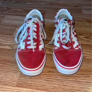 Red checkered old skool VANS